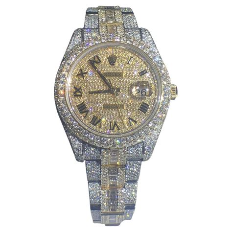 rolex replica iced out watch|rolex datejust 41 iced out.